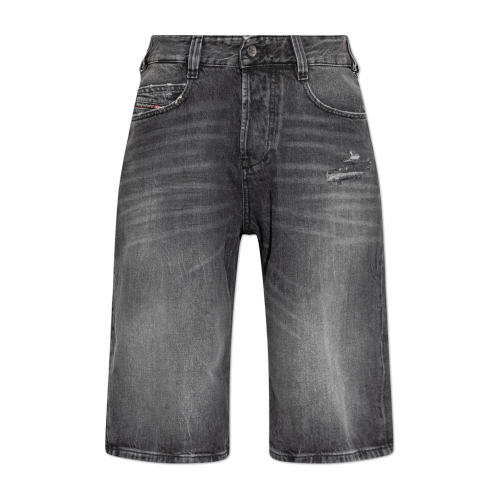 Diesel Mannelijk Zwart Korte Broeken Heren, W33, Denim, D-Enim-M-Short Denim Shorts