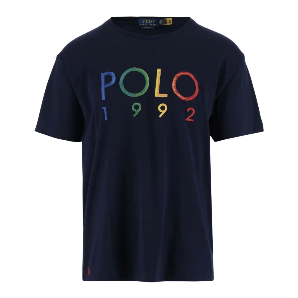 Polo Ralph Lauren Katoenen T-shirt met Logo Borduurwerk Blue Heren