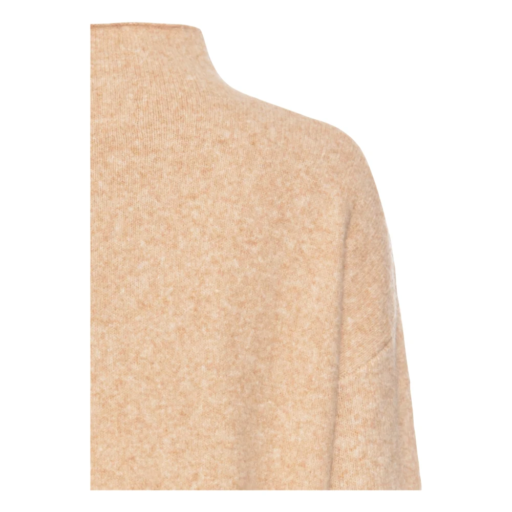 camel active Wollen Turtleneck Trui Beige Dames