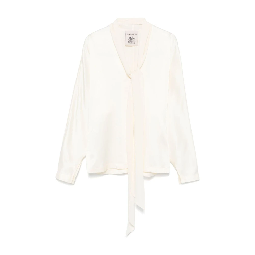 Semicouture Elegante Oriana Shirt voor Vrouwen Beige Dames