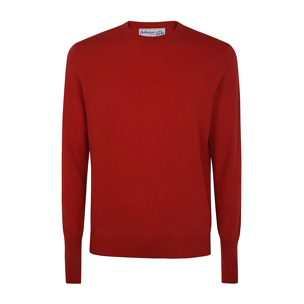 Ballantyne Oranje Rode Ronde Hals Pullover Red Heren