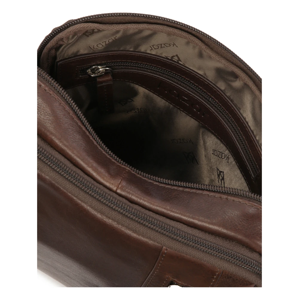 Kazar Bruine leren crossbody tas Brown Dames