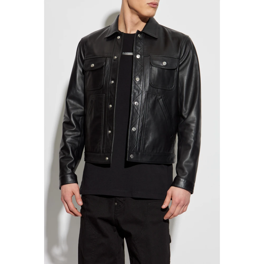 Dsquared2 Leren jas Black Heren