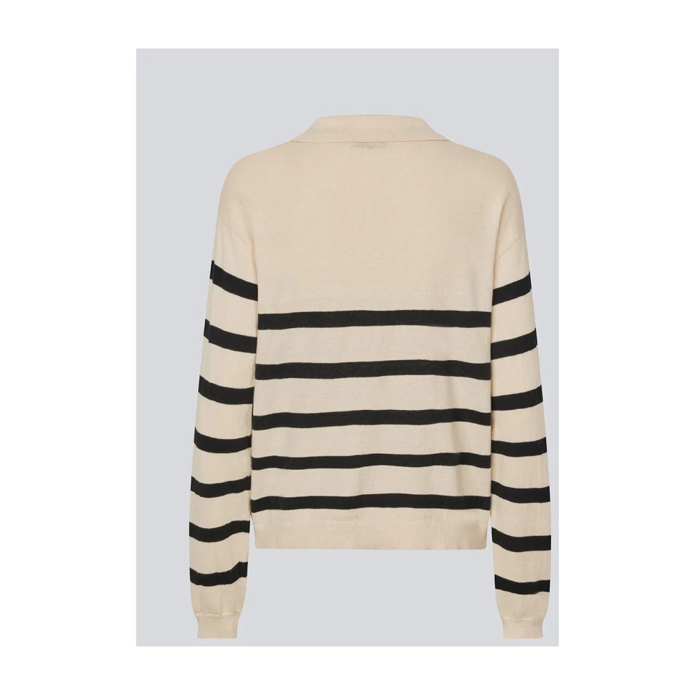 Modström Ivoor gestreepte V-hals trui Multicolor Dames