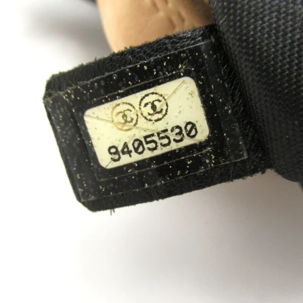 Chanel Vintage Pre-owned Leather crossbody-bags Beige Dames