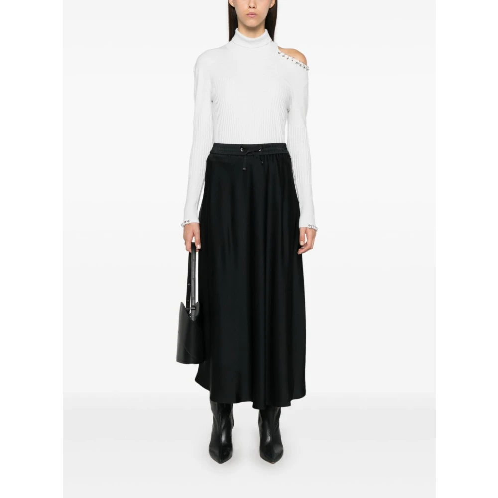 Herno Zwarte Midi Rok voor Vrouwen Black Dames