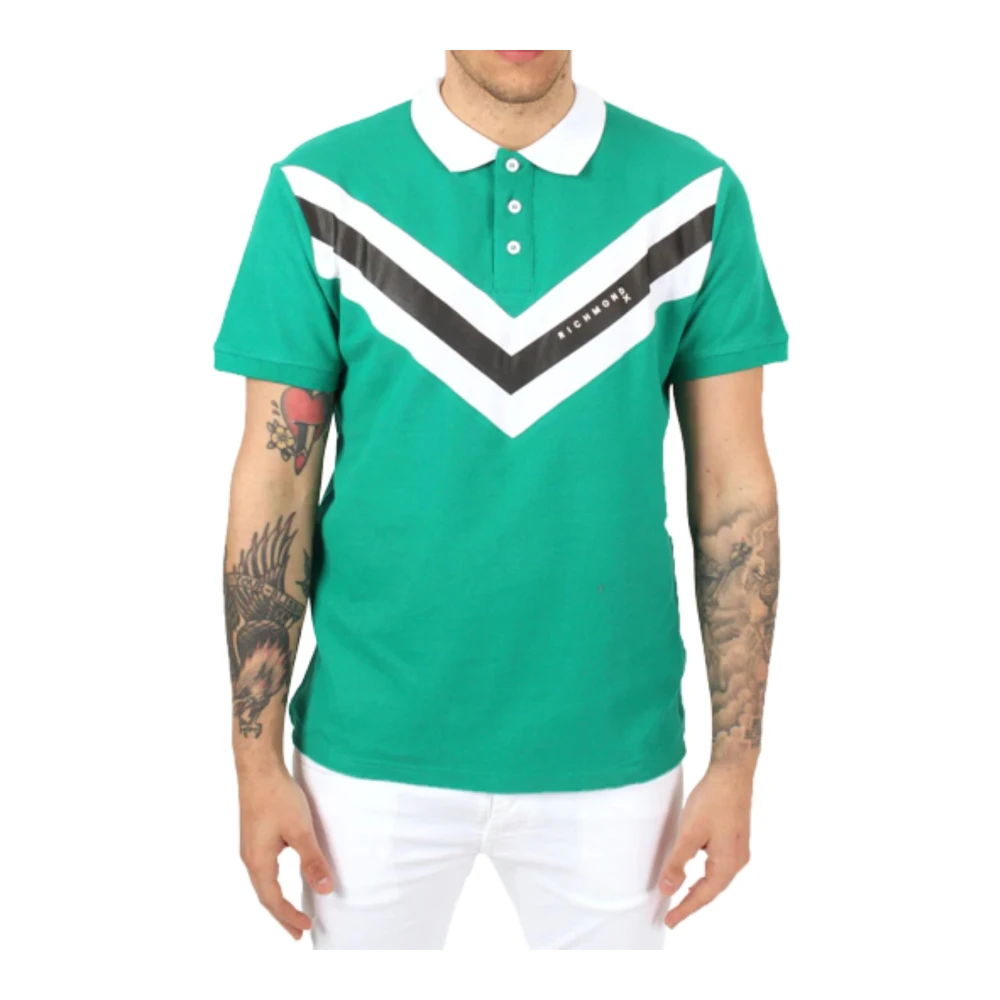 John Richmond Heren Wimbledon Polo Shirt Green Heren