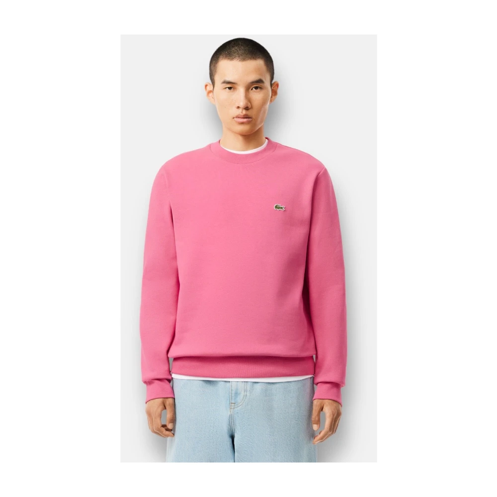 Lacoste Iconisch Sweatshirt met Krokodil Logo Pink Heren