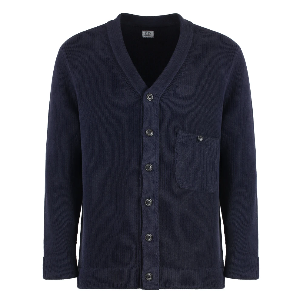 C.P. Company Katoenen Vest met Lensdetail Blue Heren