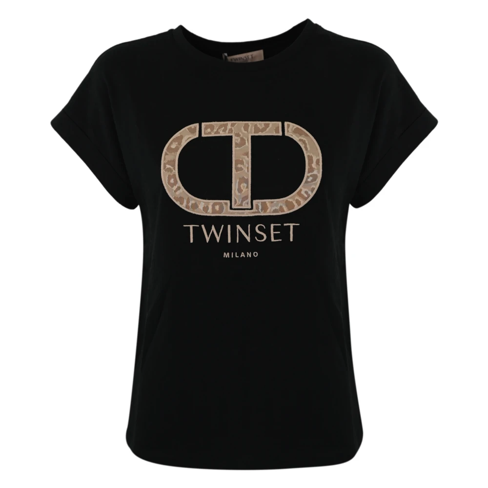 Twinset T-Shirts Black Dames