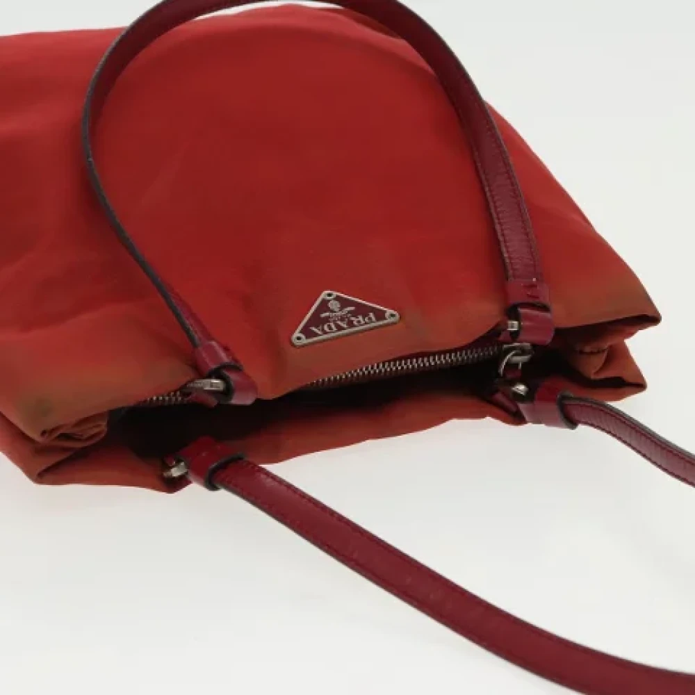 Prada Vintage Pre-owned Nylon prada-bags Red Dames