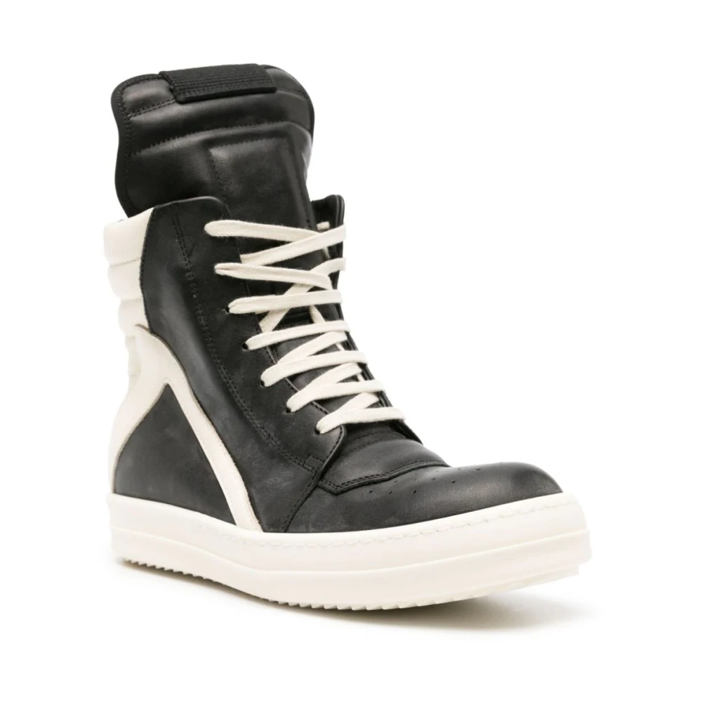 Rick Owens Zwarte Geobasket Sneakers Black Dames