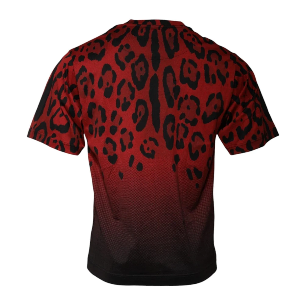 Dolce & Gabbana Luipaardprint Korte Mouw T-shirt Multicolor Heren