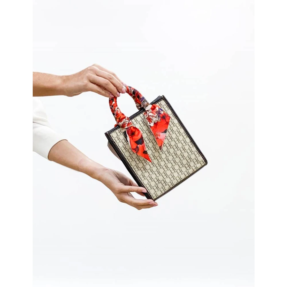 Carolina Herrera Stijlvolle Mini Shopping Tas Beige Dames