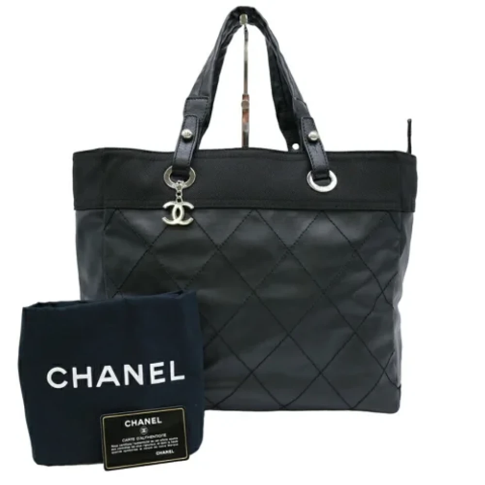 Chanel Vintage Pre-owned Canvas totes Black Dames