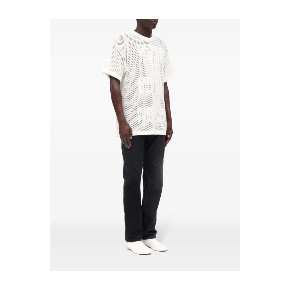 MM6 Maison Margiela Numeric Jacquard T-shirt White Heren