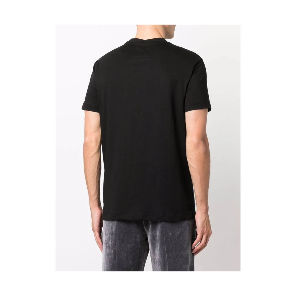 Emporio Armani Logo-print Zwart Katoenen T-shirt Black Heren