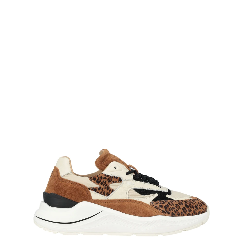 D.a.t.e. Animalier Taupe Mode Sneakers Dames Schoenen Bruin