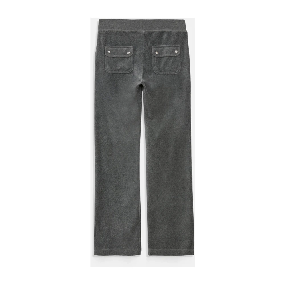 Juicy Couture Grijze Rechte Fluwelen Broek Gray Dames