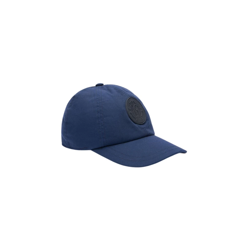 Roberto Cavalli Uomo Blu - Cappellino Da Baseball Con Monogramma - Accessories - M