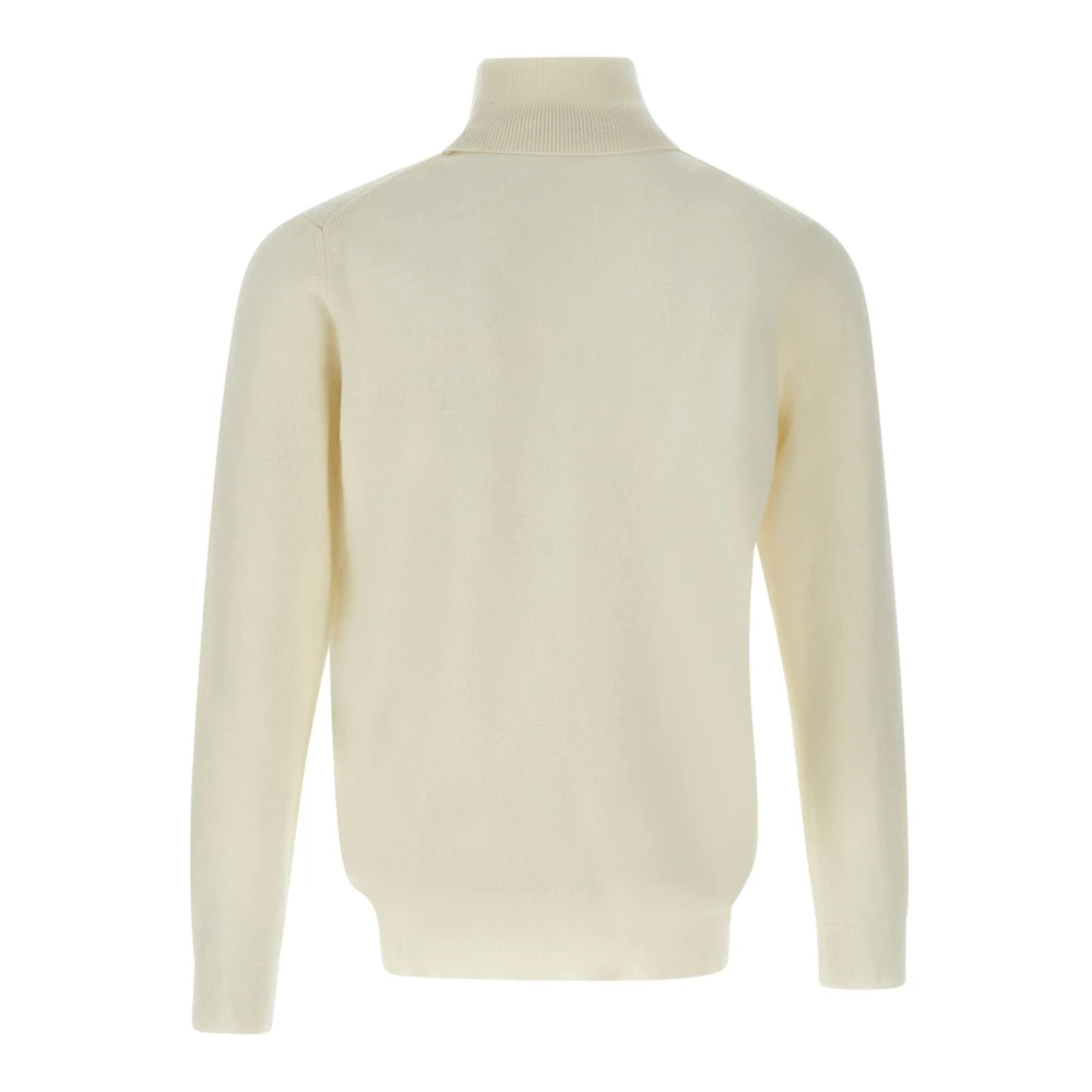 Kangra Witte Merinowol Coltrui Trui White Heren