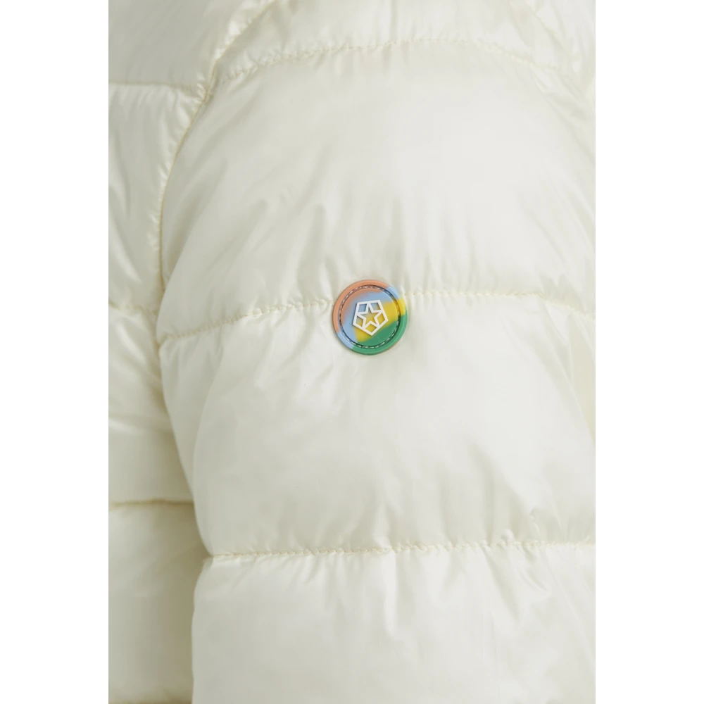 Milestone Gewatteerde Tweed Winterjas White Dames