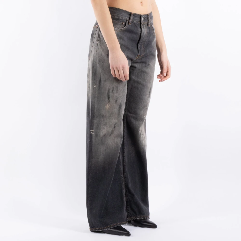 Acne Studios Zwarte Katoenen Jeans A00513 Black Dames