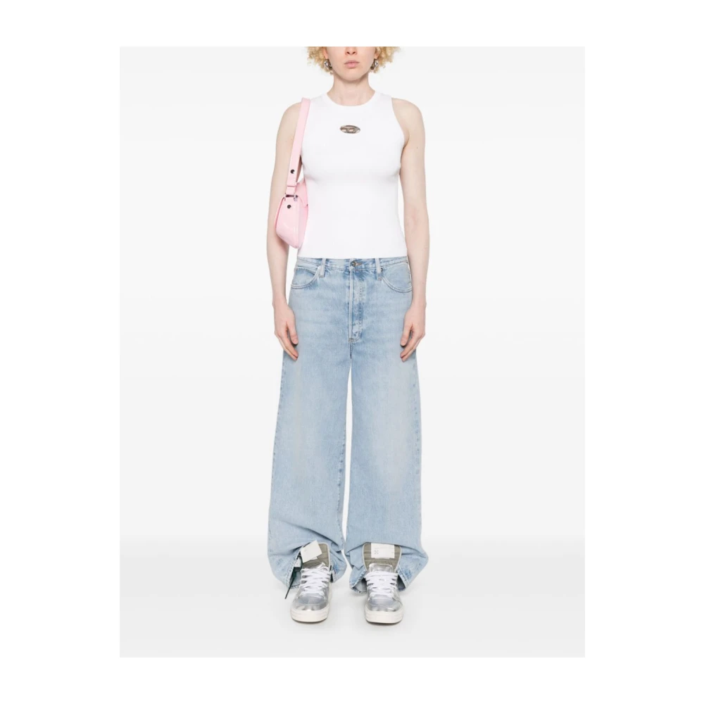 Frame Wijde Pijp Baggies Jeans Blue Dames