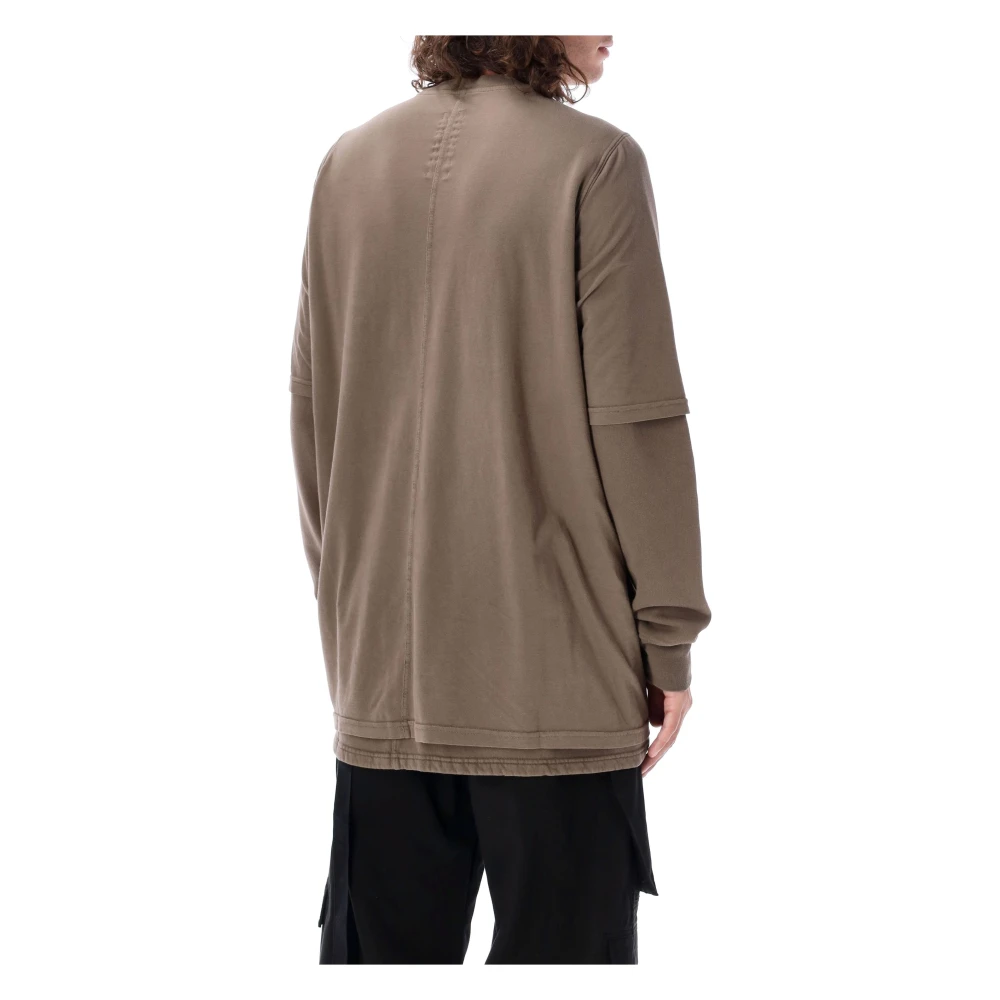Rick Owens Layered Knitwear Dust Aw24 T-shirt Brown Heren