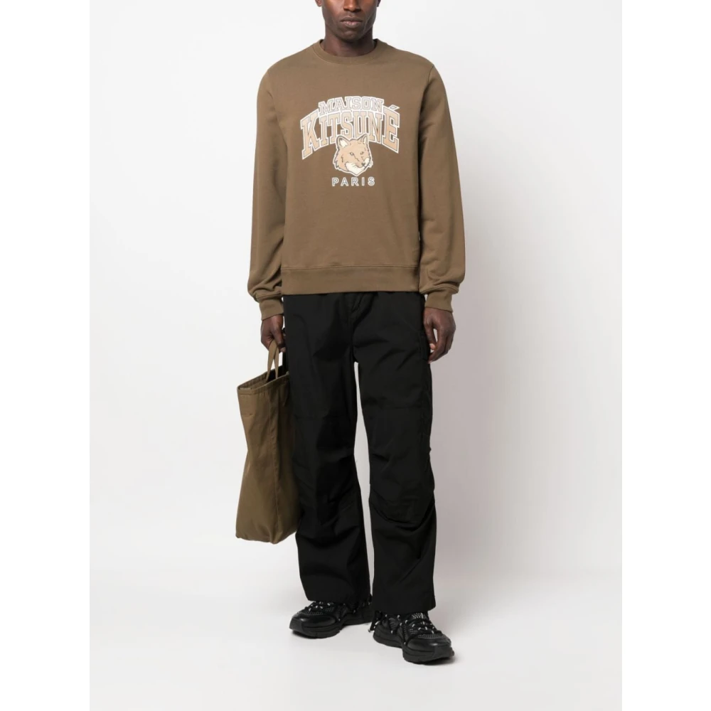 Maison Kitsuné Sweatshirts Hoodies Beige Heren