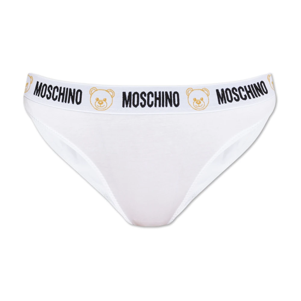 Moschino Slips met logo White Dames