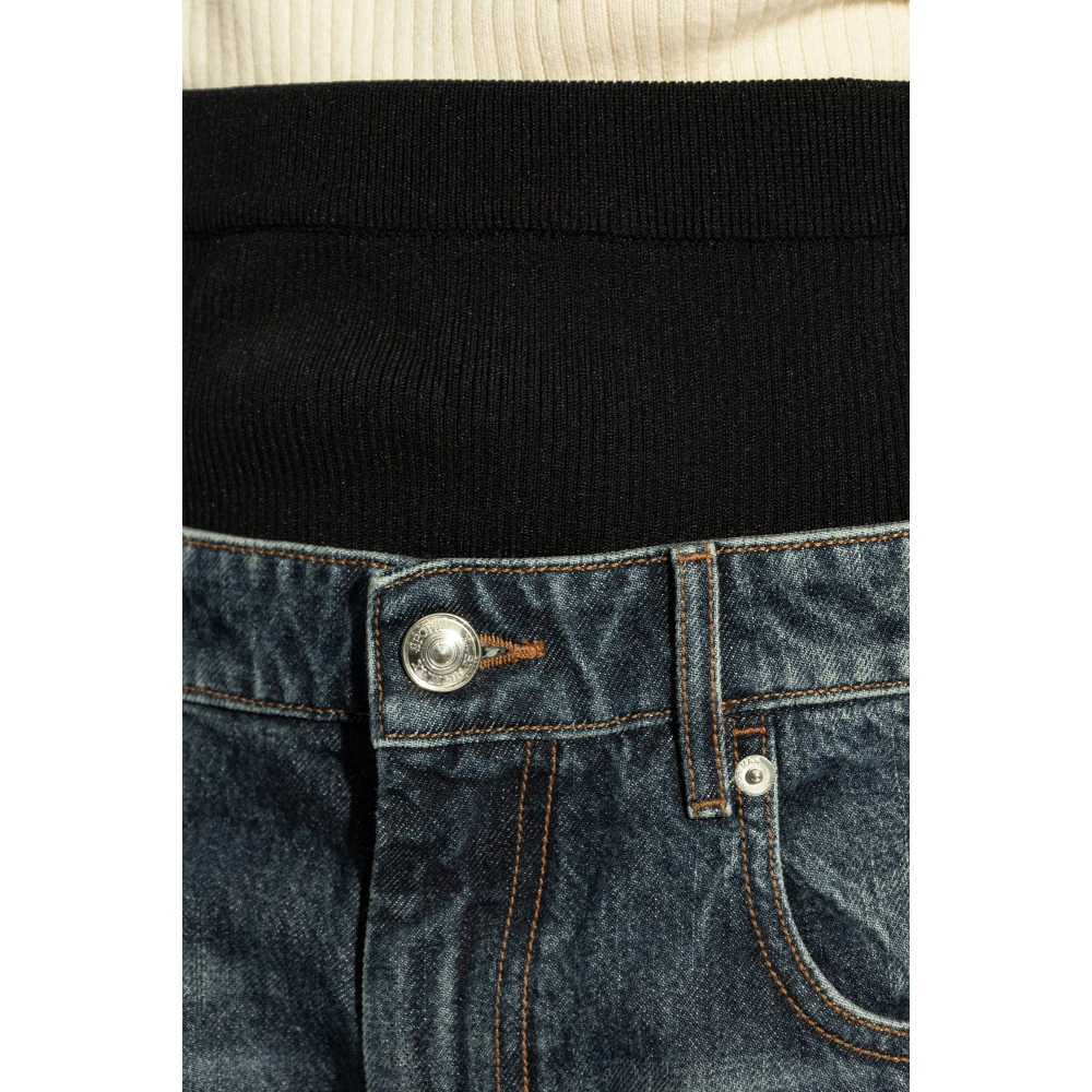 SPORTMAX Straight leg jeans Blue Dames