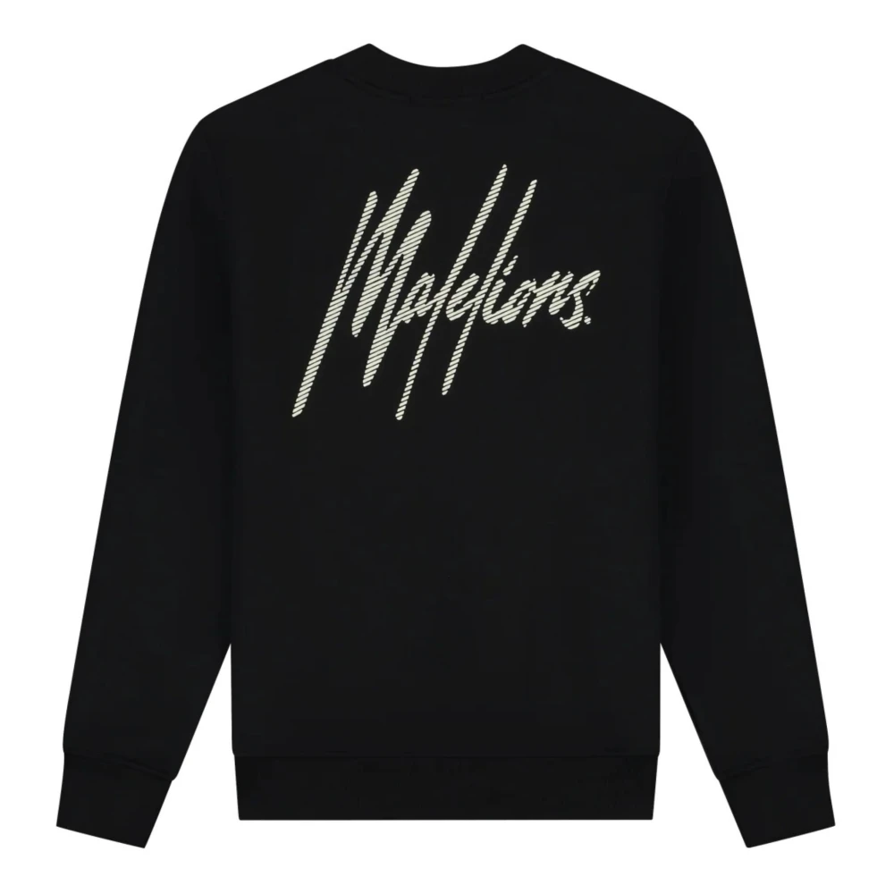 Malelions Gestreepte signature trui Herenlions Black Heren