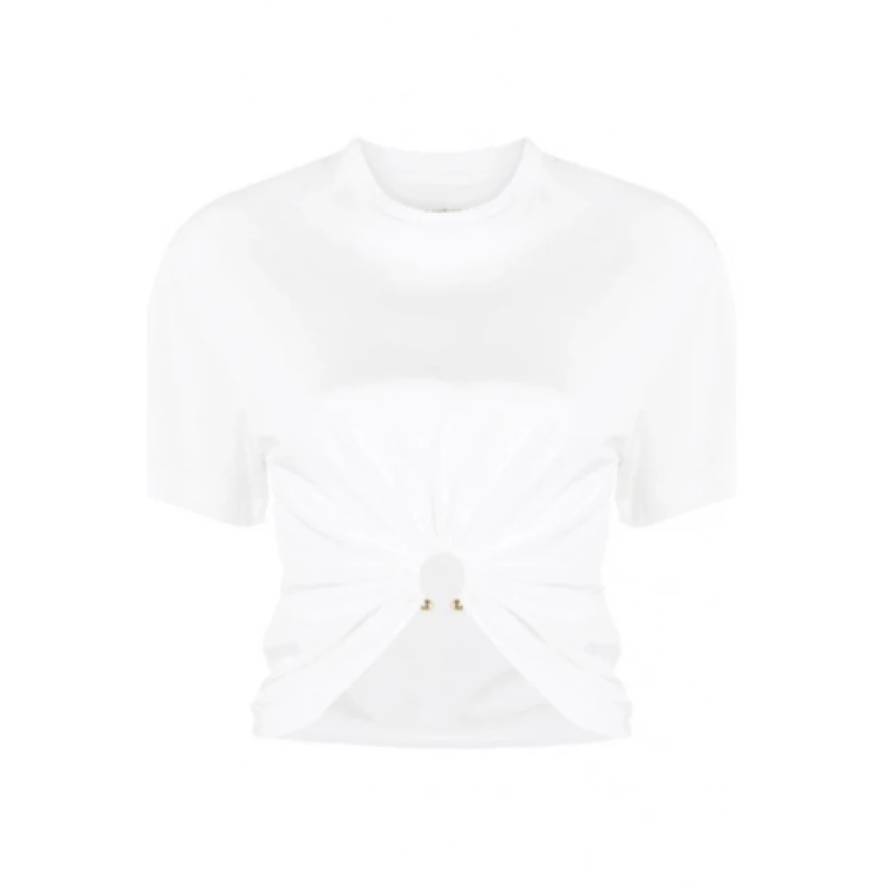 Paco Rabanne Vit T-shirt Mode Lyx White, Dam