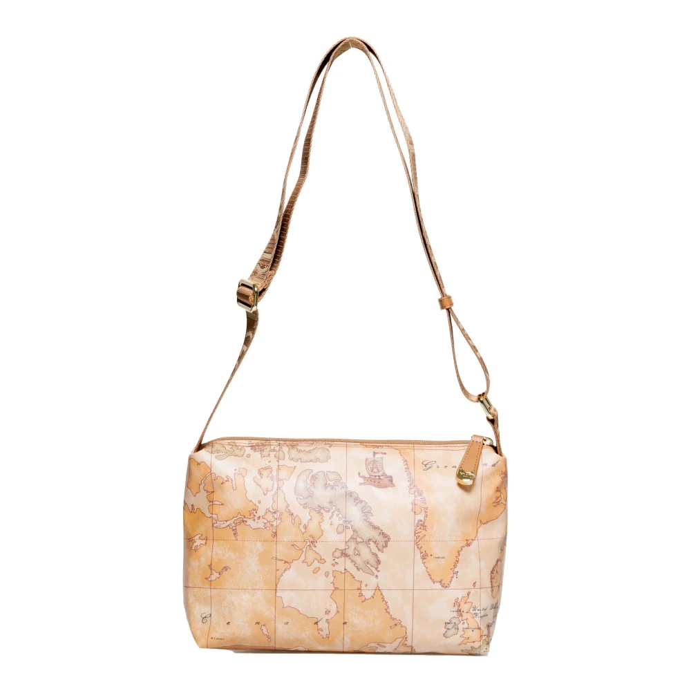 Alviero Martini 1a Classe Geometrisch Patroon Schoudertas Beige Dames
