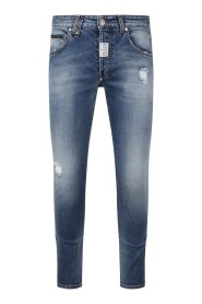 Blaue Stone Washed Skinny Fit Jeans