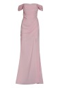 robe-en-crepe-drapee-avec-fente-laterale
