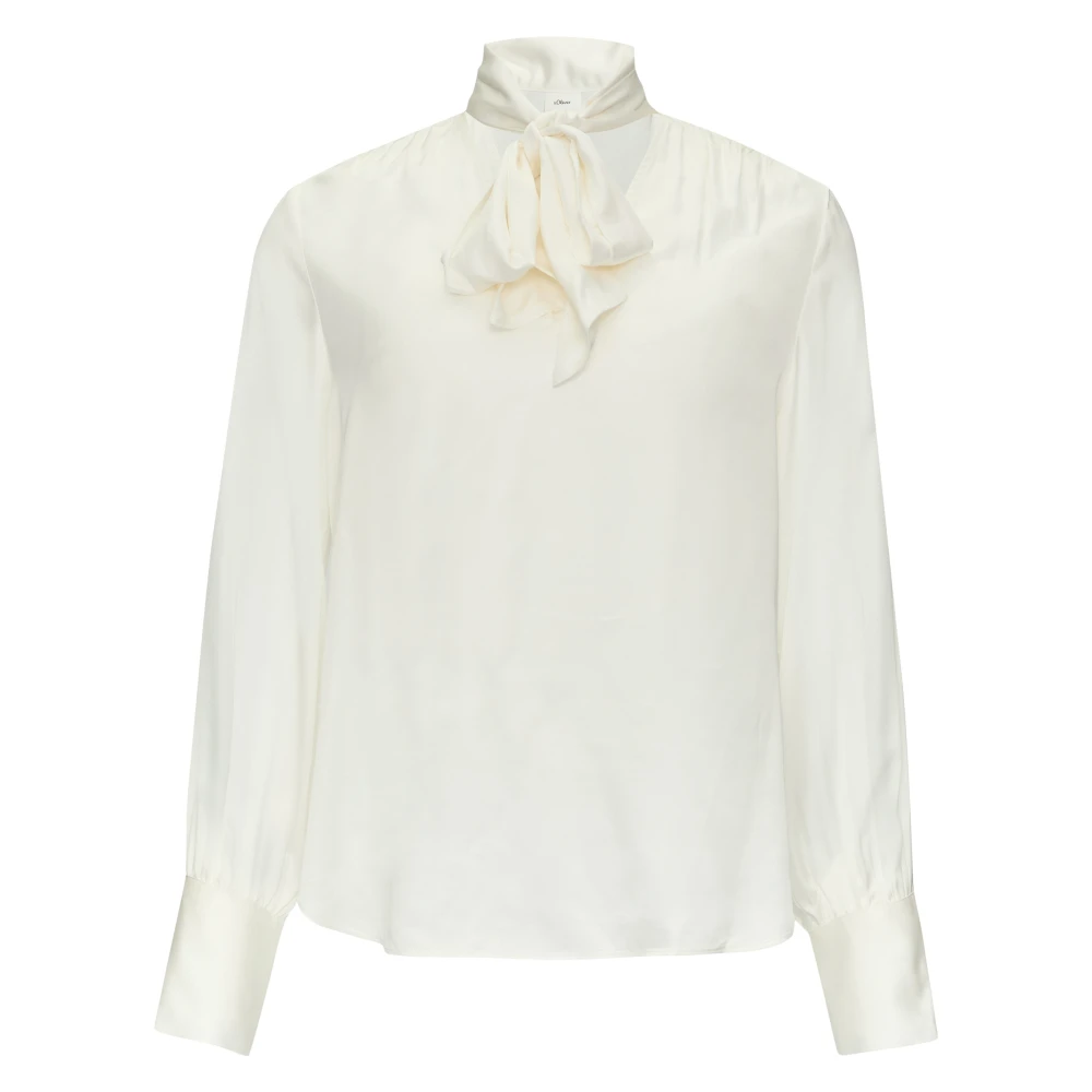 s.Oliver Blouse met strik Beige Dames