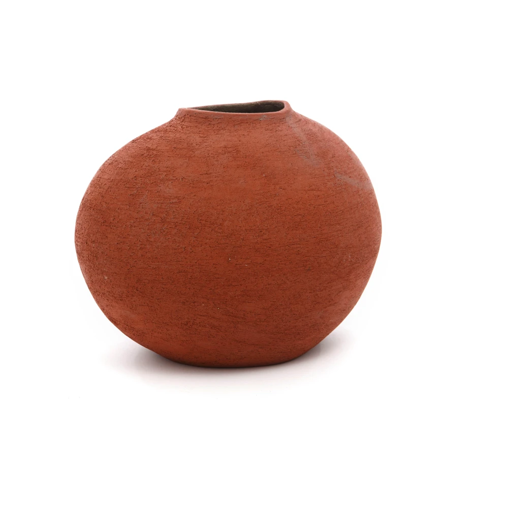Eleventy Unisex Brown Large Ceramic Vase