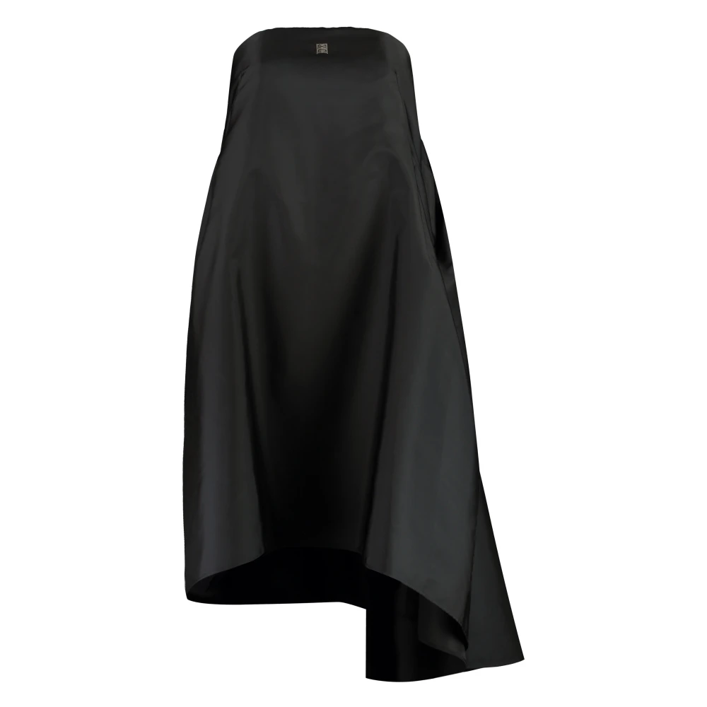 Givenchy Asymmetrische Zoom Nylon Jurk Black Dames