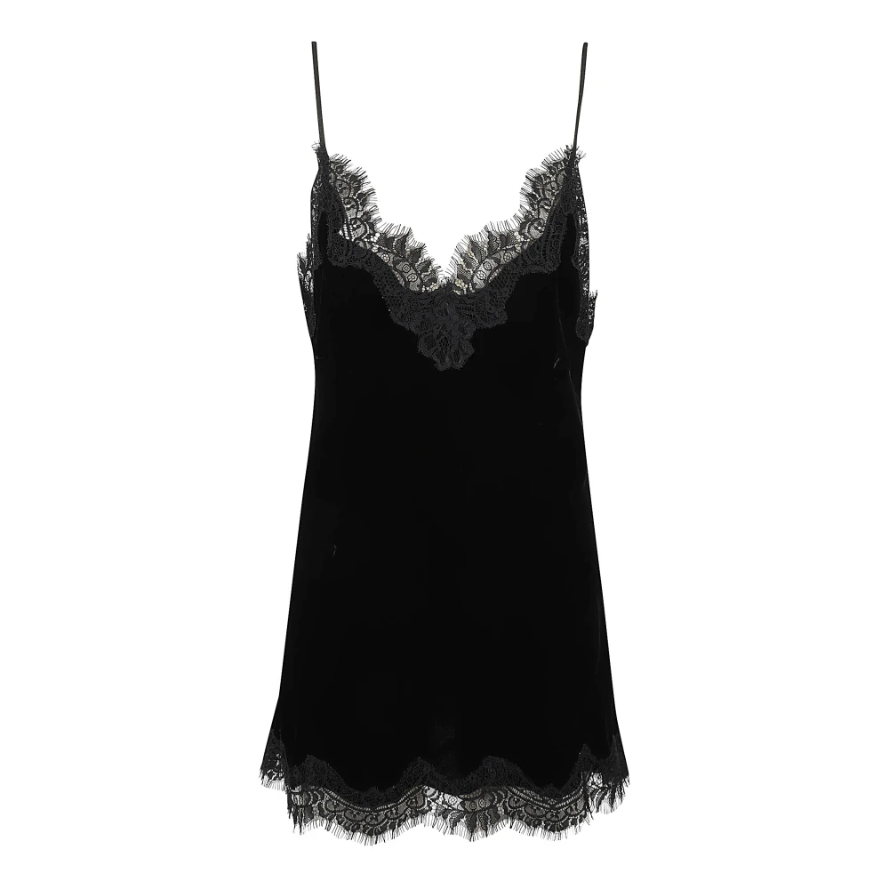 Gold Hawk Zwart Kant V-hals Topkleding Black Dames