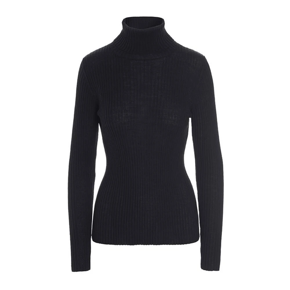 Bitte Kai Rand Zwarte Merinowol Coltrui Sweater Blouse Black Dames