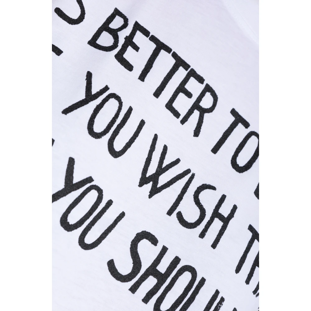 Moschino T-shirt met print White Dames