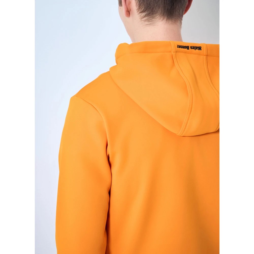 Adidas Logo Zip-Up Hoodie Sweatshirt Orange Heren