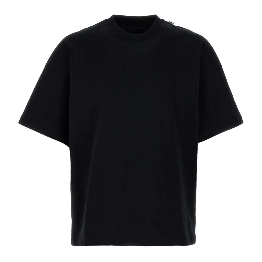 Jil Sander Zwarte katoenen T-shirt met logo Black Heren