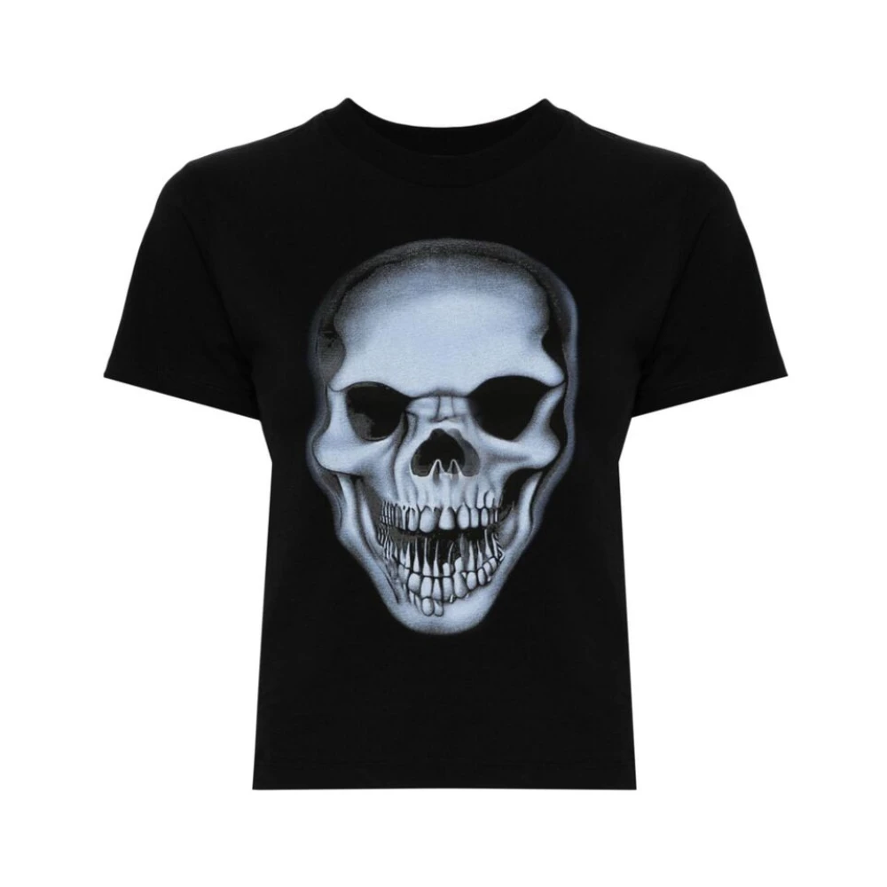 Ottolinger T-shirt met schedelprint van biologisch katoen Black Dames
