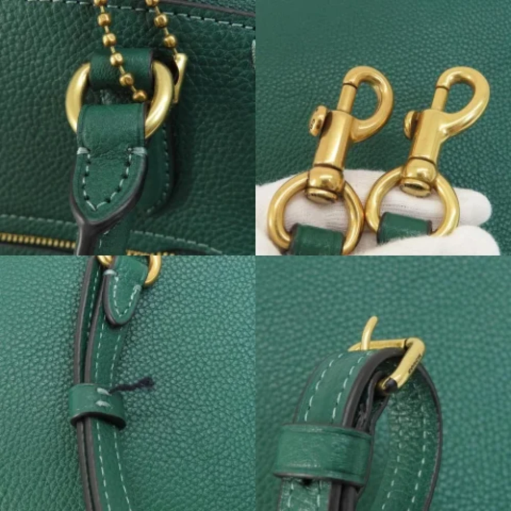 Coach Pre-owned Leather handbags Green Dames