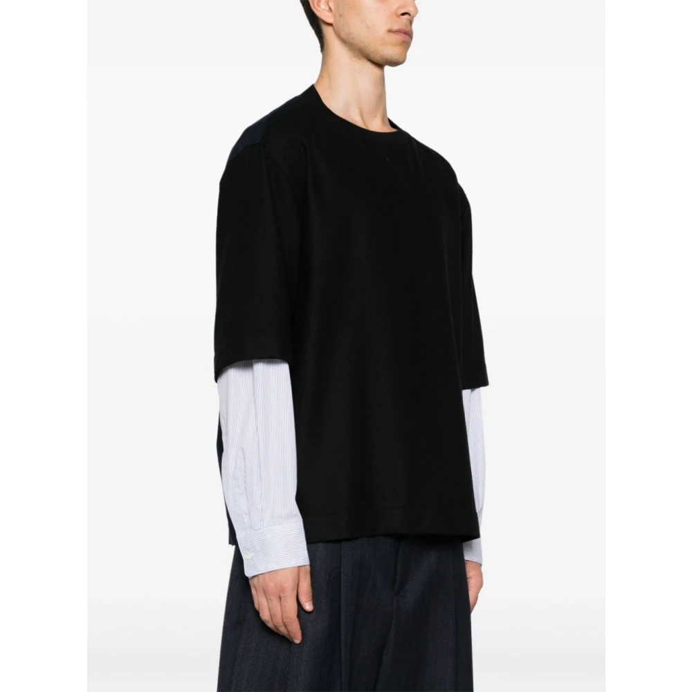 Dries Van Noten Luxe Katoen Kasjmier T-Shirt Black Heren