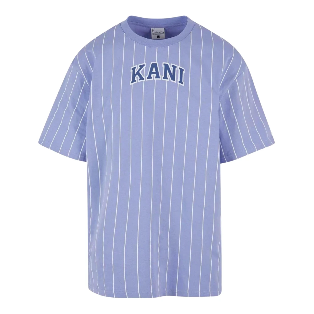 Karl Kani Serif Pinstripe Tee Heren T-shirt Purple Heren