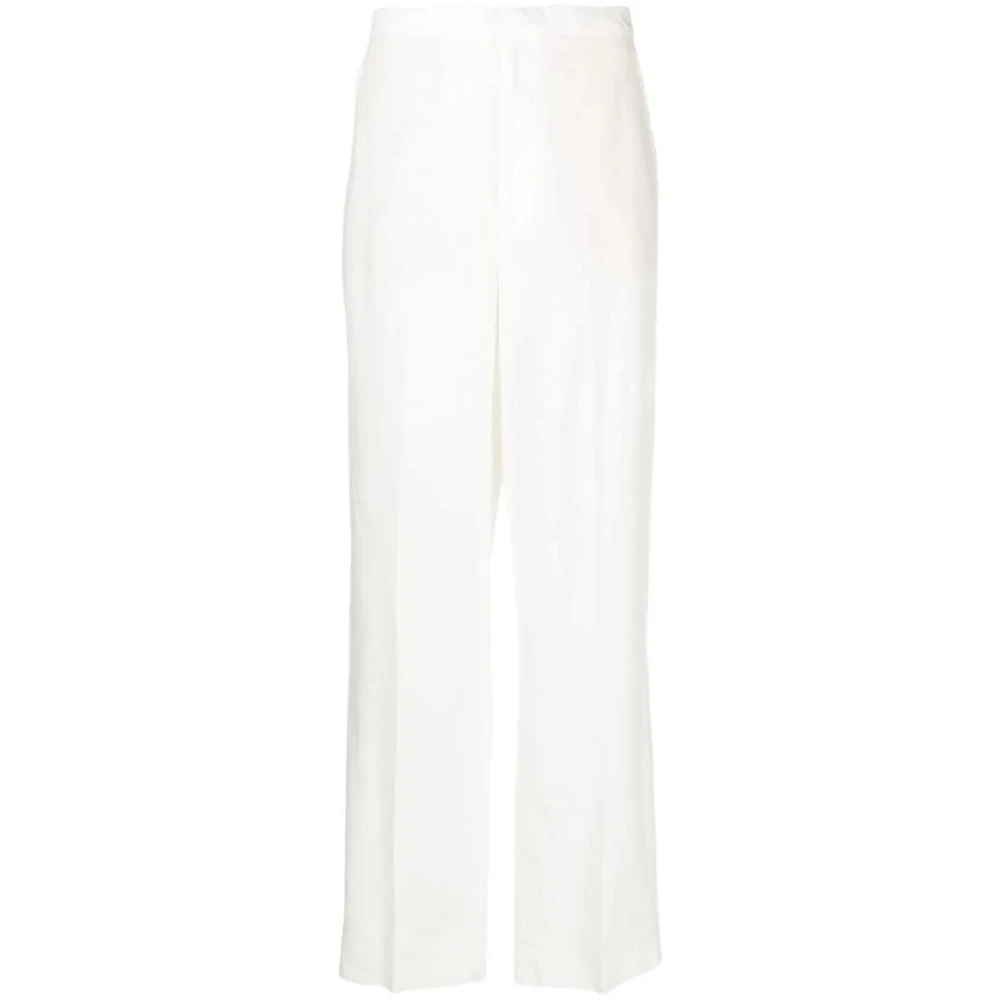 Polo Ralph Lauren Witte Linnen Casual Broek White Dames